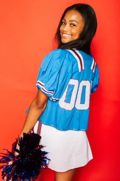 Royal & Red QOS Jersey Peplum Top