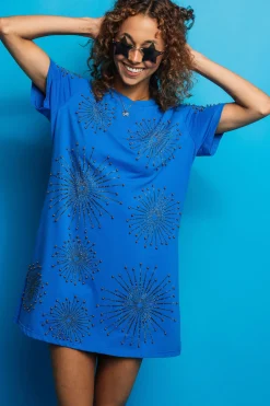Royal Blue Firework Tee Dress