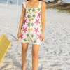 Scallop Sleeve Starfish Tank Dress