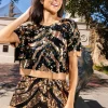 Tan & Black Tiger Full Sequin Skirt
