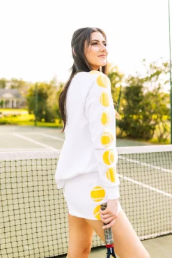 Tennis Ball Sleeve Sweatshirt
