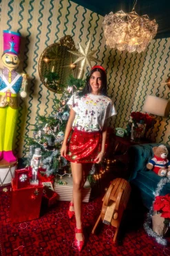 White 12 Days of Christmas Oversized Tee