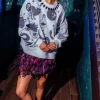 White & Purple Halloween Icon Sweatshirt