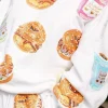 White Bagel Sandwich & Coffee Sweatshirt