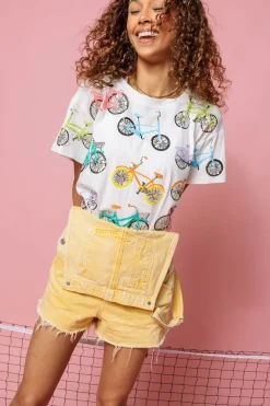 White Bike Tee
