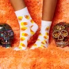 White Candy Corn Rhinestone Socks