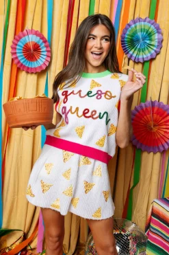 White Chips Sweater Skirt