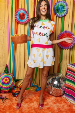 White Chips Sweater Skirt