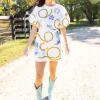 White Cowgirl Icon Poof Sleeve Dress