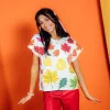 White Fall Leaves Tee