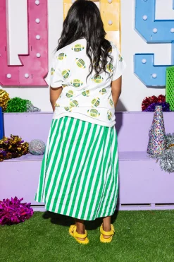 White, Green & Yellow 'Game Day' Football Tee