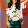 White Groovy Easter Egg Tee