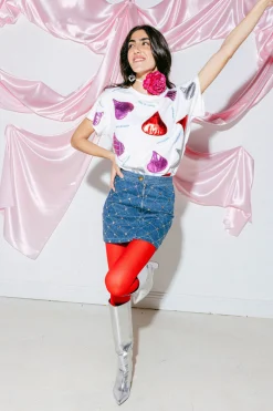 White Kiss All Over Tee