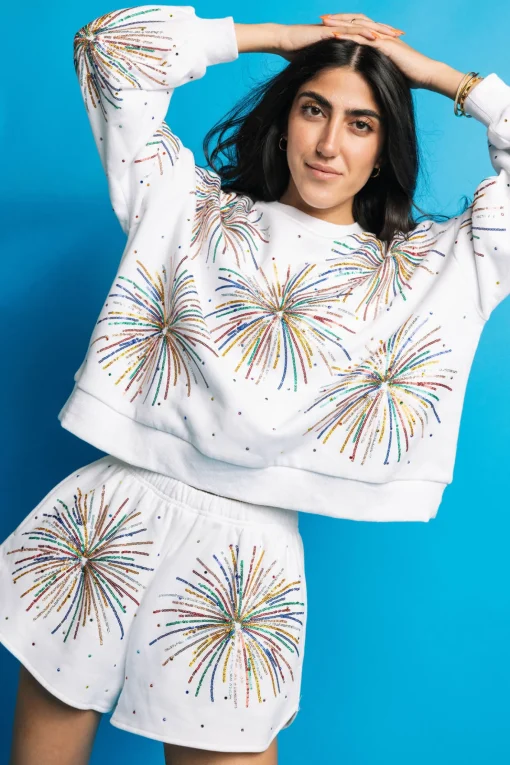 White Mega Firework Sweatshirt