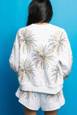 White Mega Firework Sweatshirt