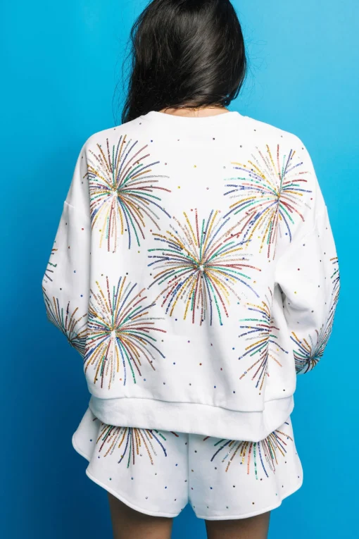White Mega Firework Sweatshirt