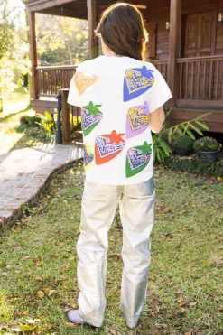 White Multi Bandana Tee