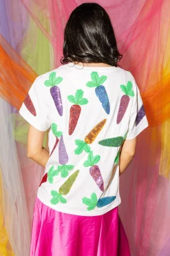 White Multi Carrot Tee