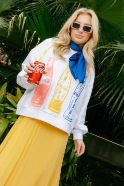 White Multi Coca-Cola® Bottle Sweatshirt