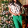 White Multi Jeweled Christmas Light Tee
