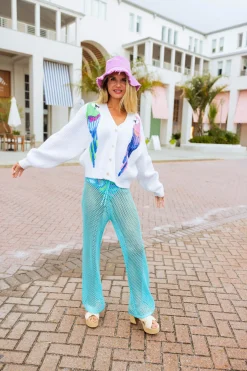 White Multi Parrot Cardigan