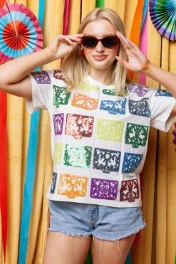 White Papel Picado Tee