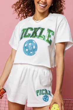 White Pickle Ball Short
