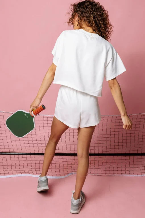 White Pickle Ball Short