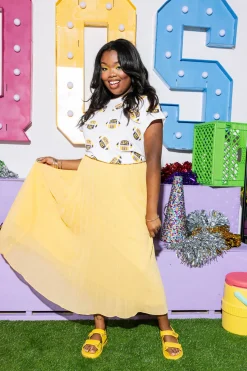 White, Purple & Yellow 'Game Day' Football Tee