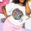 White Rainbow Jewel Helmet Tee