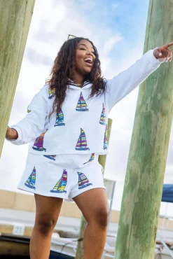 White Sailboat Short