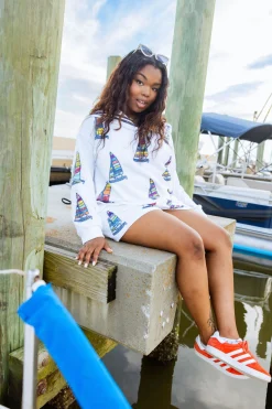 White Sailboat Short