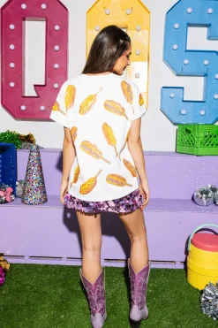 White Scattered Corn Dog Tee