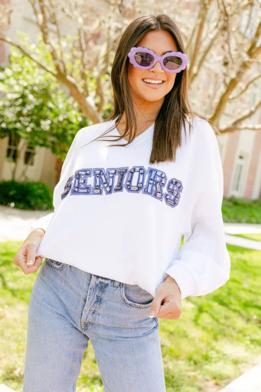 White 'Seniors' Sweatshirt