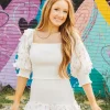 White Smocked Rainbow Sequin Pailette Top