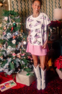 White Trucks With Christmas Trees Tee