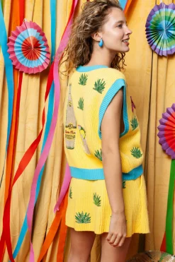 Yellow Agave Sweater Skirt