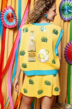 Yellow Agave Sweater Skirt