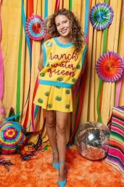 Yellow Agave Sweater Skirt